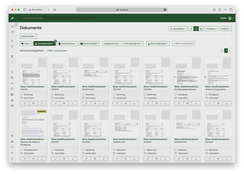 Bild: Dokumenten-Ansicht