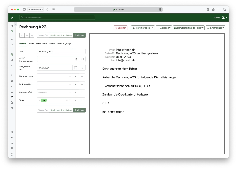 Bild: Klassifizieren von Dokumenten
