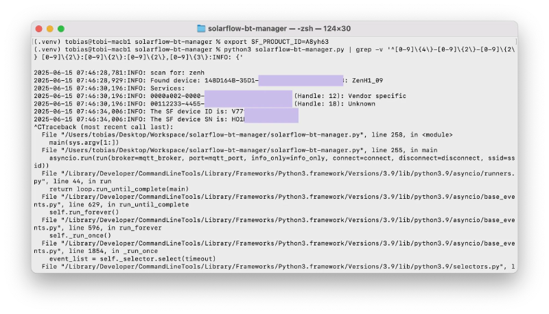 Bild: SolarFlow Bluetooth Manager - Suchmodus